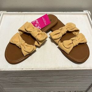 Royal Yellow bow sandals